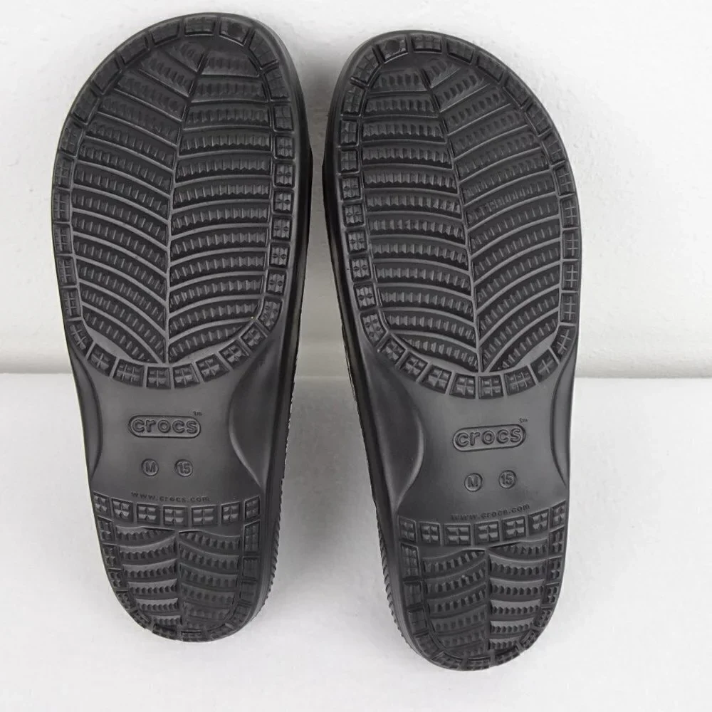 Crocs Animal Print Slides Men's Size 15 US Double Strap Sandals